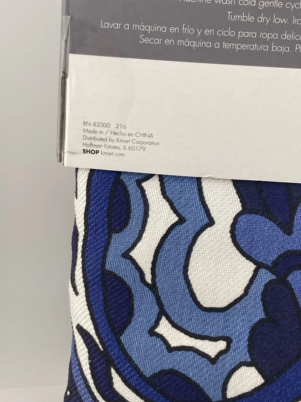 Fabric Shower Curtain Blue & White 72